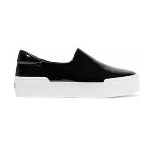 Opening Ceremony Cici Black Patent Leather Platform Slip-On Sneakers